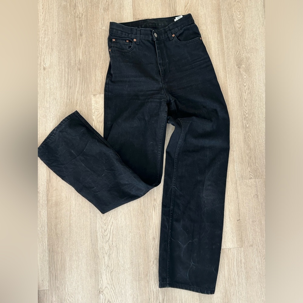 Dr Denim black straight leg jeans- size 27